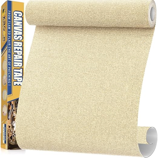 Canvas Repair Tape, 16 x 63 Inch Waterproof Heavy Duty Fabric Tape by ProfessionalFurnitureRepair