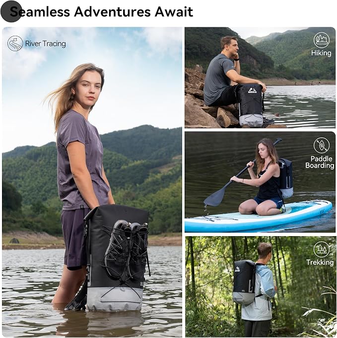 MARCHWAY Floating Roll Top Dry Bag, Flexible Lightweight TPU Waterproof - Image 7