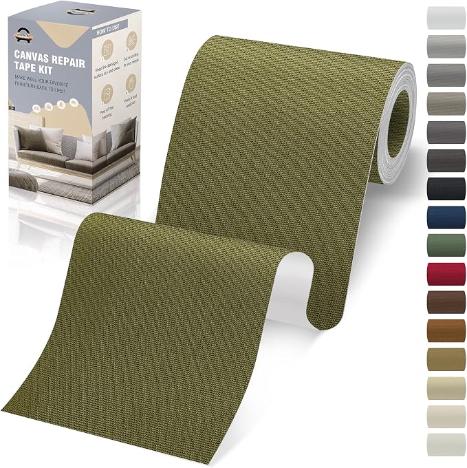 OAZ 4 x 79 inch Canvas Repair Patches Fabric Patch Self-Adhesive Canvas Repair by OAZ