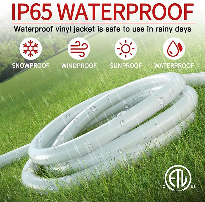 Skrizcable 16/3 50 FT Outdoor Extension Cord Waterproof, Weatherproof & Flame - Image 7