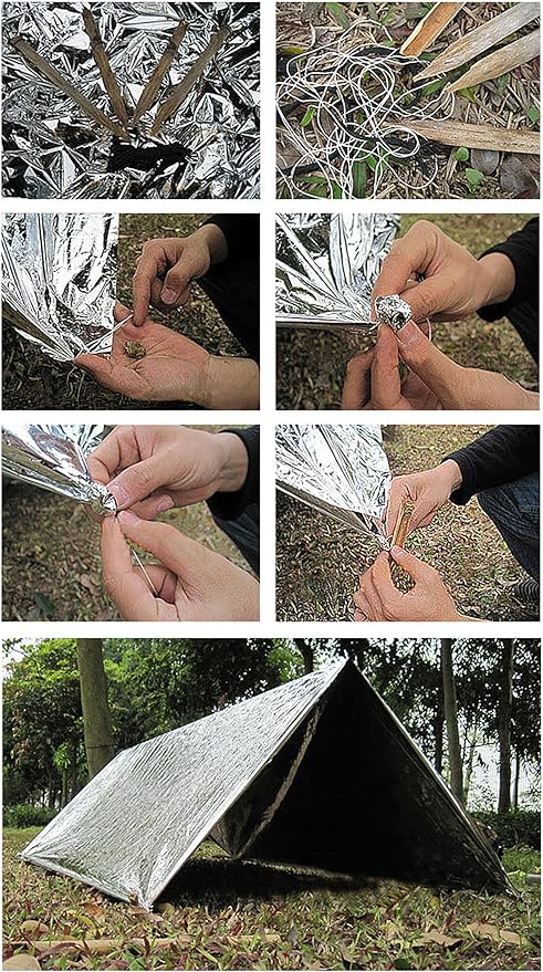 Polyethylene Mylar Silver Emergency Foil Thermal Blanket, 210 x 160 cm - Image 7
