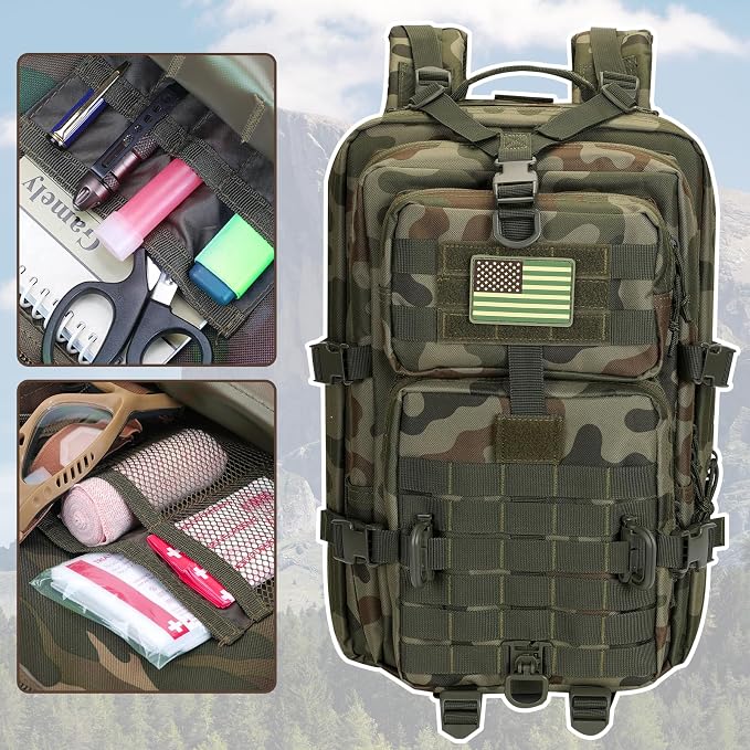 Hannibal Tactical MOLLE Assault Backpack, Tactical Backpack Military Army - Image 6