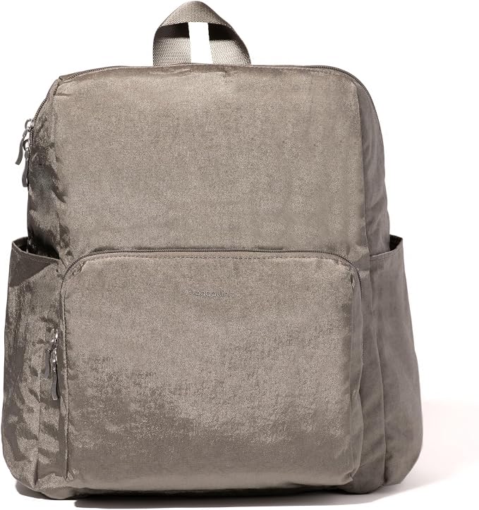 Baggallini Women's Carryall Packable Backpack, Sterling Shimmer by baggallini
