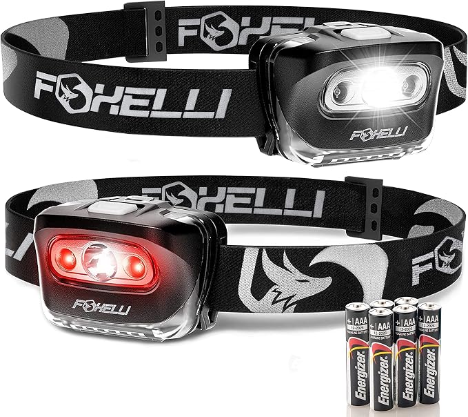 Foxelli LED Headlamp Flashlight by FOXELLI
