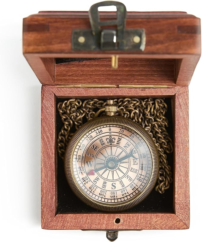 Handmade Antique Vintage Brass Compass | Exquisite Nautical Compass | Home by Super7One