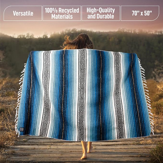 Hydration Nation Authentic Extra Large Mexican Blanket - Image 3