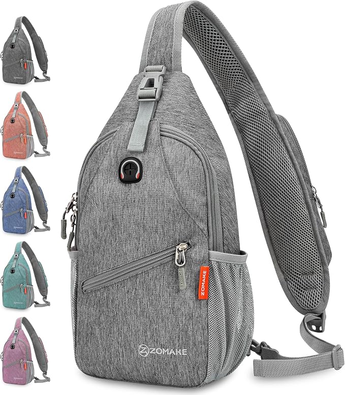 ZOMAKE Sling Bag, Small Crossbody Sling Backpack, Water Resistant Shoulder - Image 2