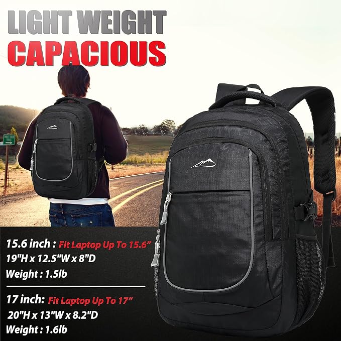 ProEtrade Backpack Bookbag for College Sturdy Travel Business Hiking Fit Laptop - Image 6