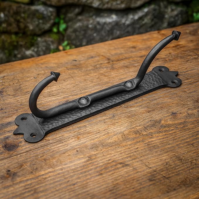 Mystic Colonial Solid Cast Iron Coat Hook – Large Vintage Victorian, Medieval - Image 6