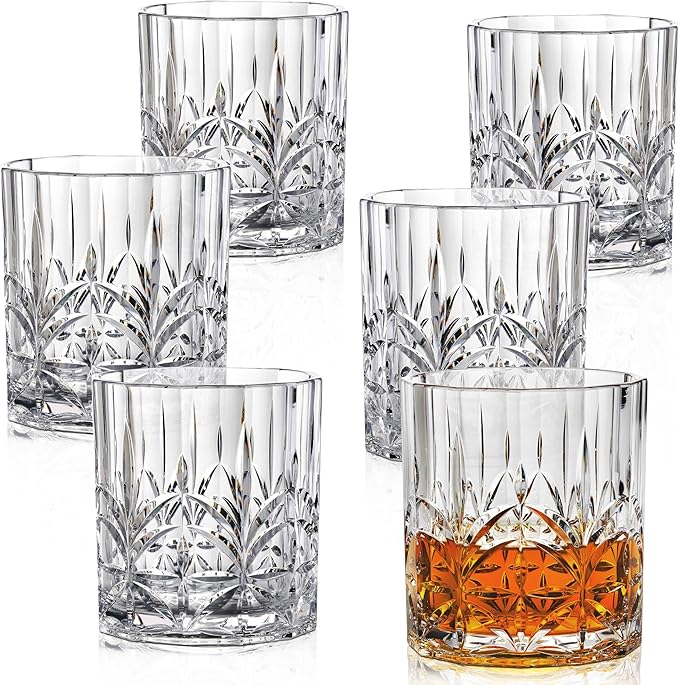 Bravario Unbreakable Plastic Whiskey Glasses | Shatterproof 100% Tritan Double by Bravario
