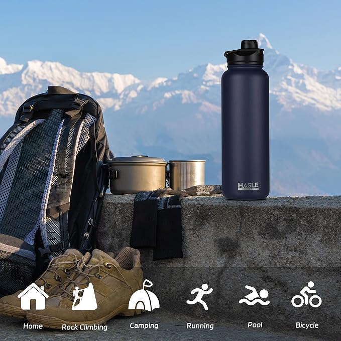 HASLE OUTFITTERS 40oz Stainless Steel Water Bottle, Vacuum Insulated Double - Image 6