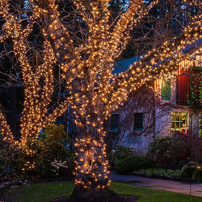 HISHINY Christmas Lights 100 Count Mini Clear Lights 21ft White Wire Christmas - Image 4