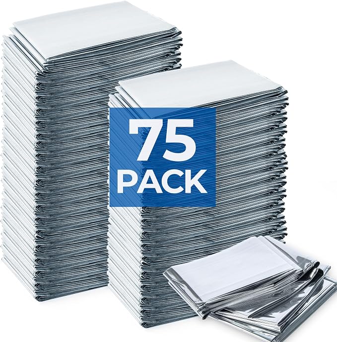 K Kingstar Emergency Blanket 75 Pack, Bulk Supply by Kingstar