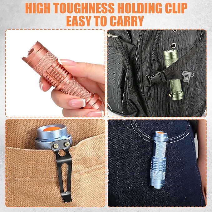 Fumete 20 Pieces LED Flashlight Mini 3 Mode Tactical Torch Small Water - Image 6