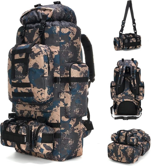 100L Camping Hiking Backpack, Molle military Tactical rucksack backpack by HongXingHai