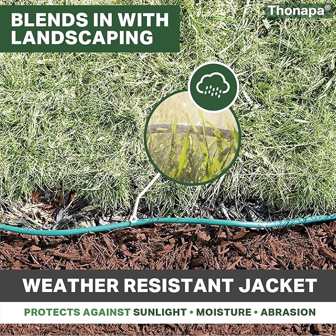 Thonapa Weatherproof Green Extension Cord 6 ft 3 Outlets, 16/3 SJTW Outdoor - Image 3