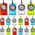 16 Pcs Orienteering Compass Acrylic Hiking Compass by Swakuta