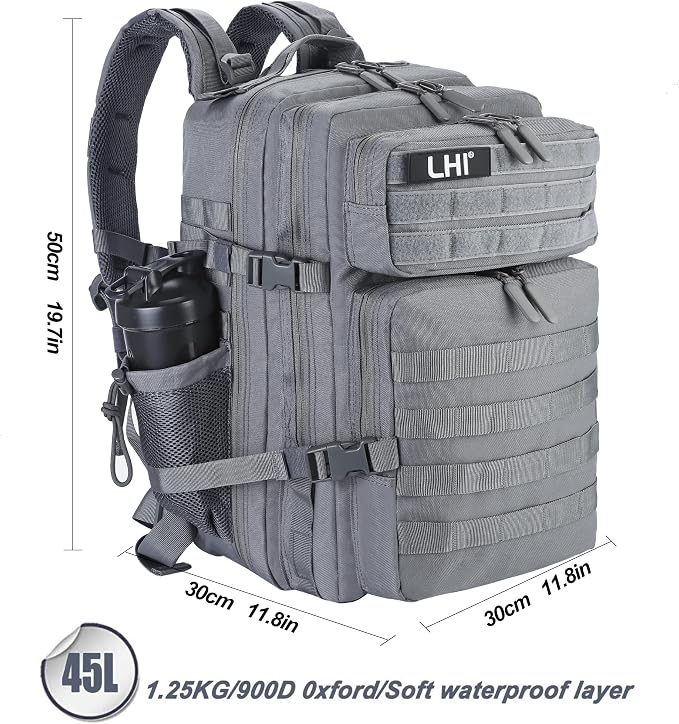 LHI Military Tactical Backpack for Men and Women 45L Army 3 Days Assault Pack - Image 5