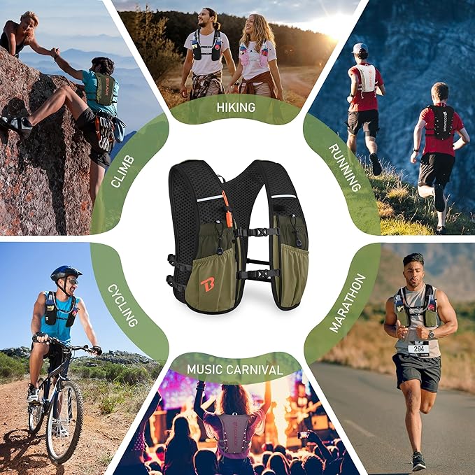 BECOJADDE Running Vest Hydration Backpack - Image 7