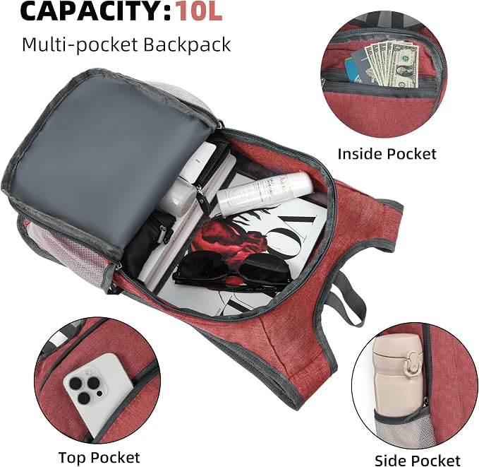 Xgunion Hiking Backpack 10L Small Travel Lightweight Daypack Foldable Hiking - Image 4