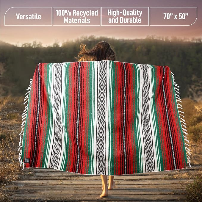 Hydration Nation Authentic Extra Large Mexican Blanket - Image 3