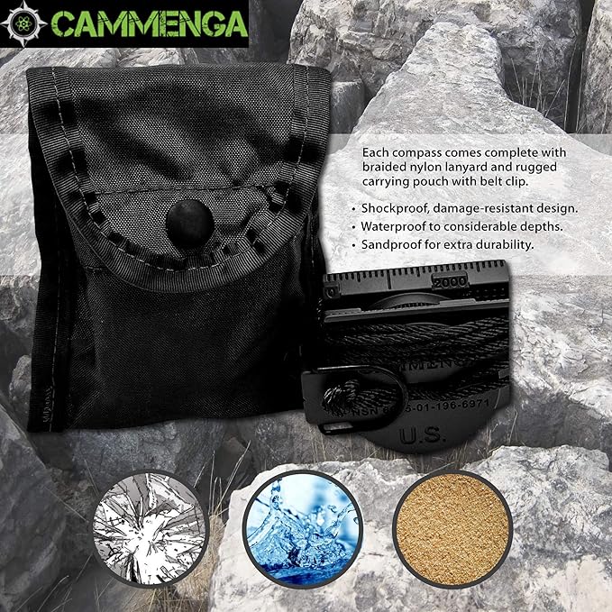 Cammenga Official US Military Tritium Lensatic Compass, Accurate Waterproof - Image 2