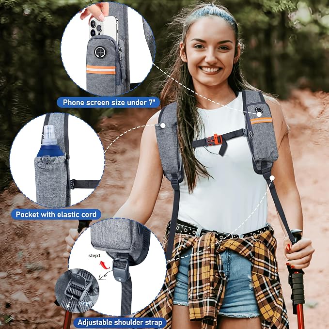 FIORETTO 15L Hiking Backpack for Women Men Mini Packable Backpack Lightweight - Image 2