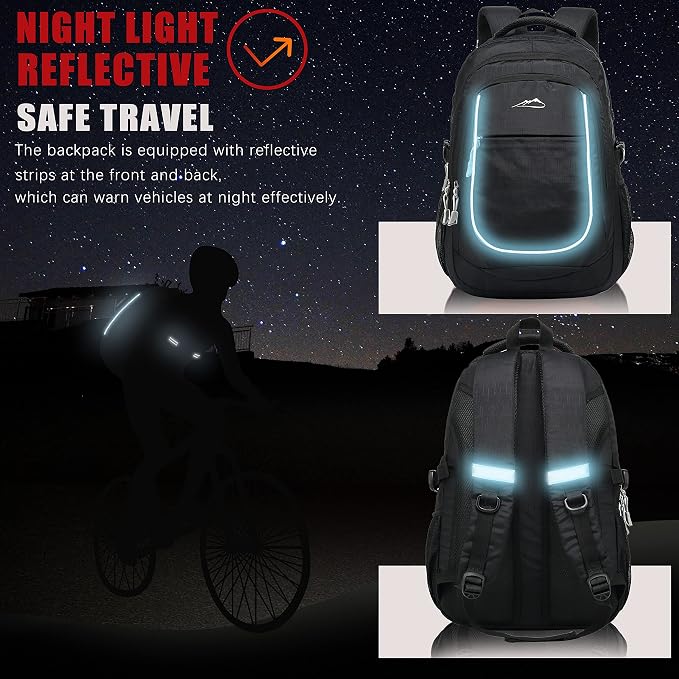 ProEtrade Anti Scratch Fabric Backpack, 1.6 lb, 8 Pockets, 2 Laptop Compartments - Image 4
