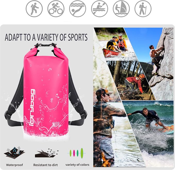 IDRYBAG Dry Bag for Kayaking Waterproof 2L/5L/10L/15L/20L, Small Dry Sack - Image 5