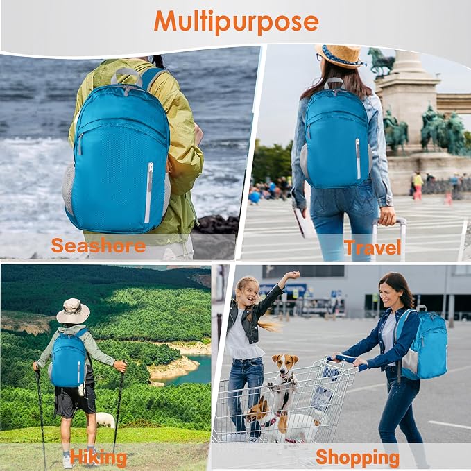 Waterproof Foldable Backpack Dry Storage Lightweight Daypack 35L Outdoor - Image 5
