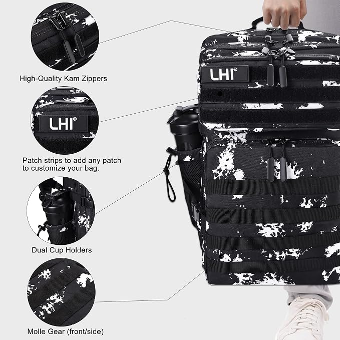 LHI Military Tactical Backpack for Men and Women 45L Army 3 Days Assault Pack - Image 3