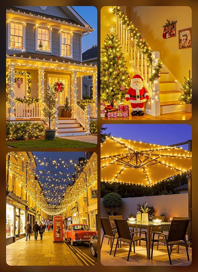 Brightown Solar String Lights Outdoor, 4 Pack Total 160FT 400 LED Solar Powered - Image 7