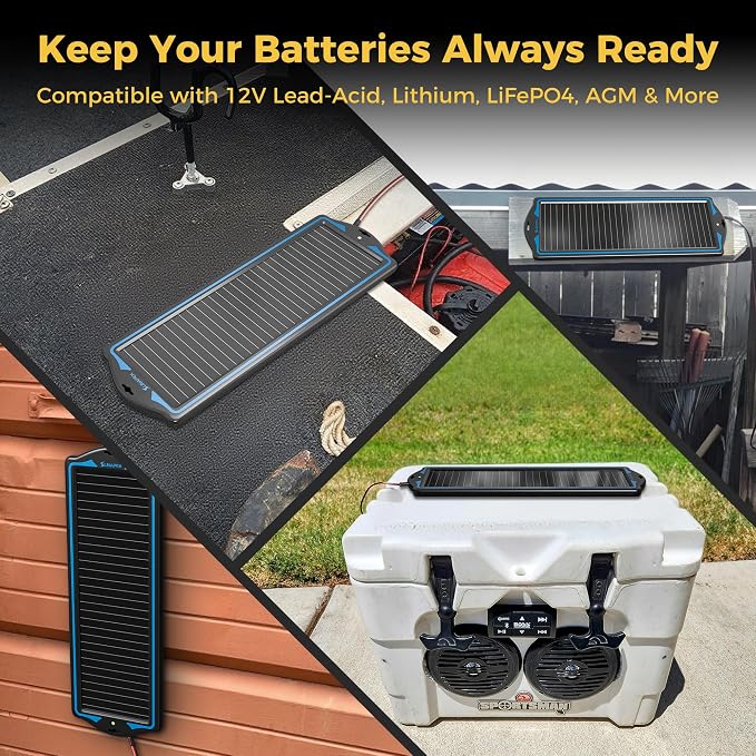 SUNAPEX 12V Solar Battery Charge: Waterproof Portable Solar Panel Kit - Image 8