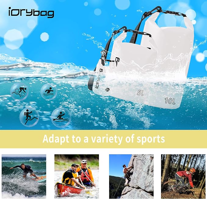 IDRYBAG Dry Bag for Kayaking Waterproof 2L/5L/10L/15L/20L, Small Dry Sack - Image 5