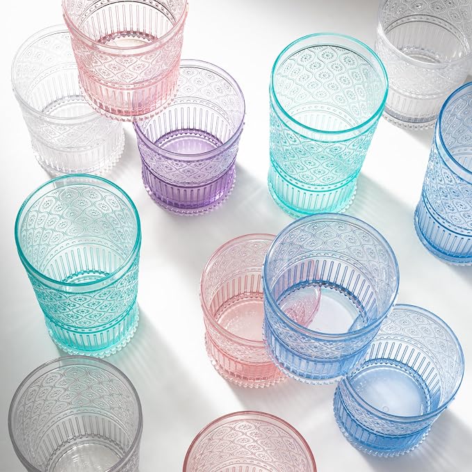 Godinger Highball Drinking Glasses, Acrylic Drinking Glasses Set, Elegant Tall - Image 4