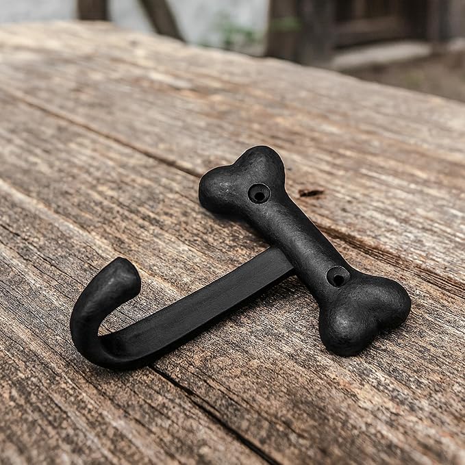 Mystic Colonial Medieval Cast Iron Bone-Shaped Wall Hook | Rustic Gothic - Image 8