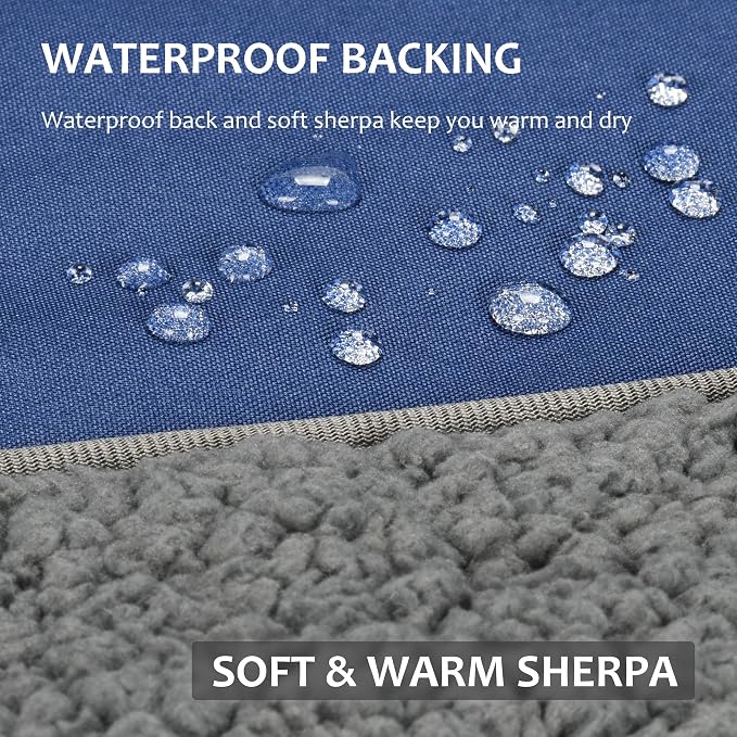 Tirrinia Large Waterproof Outdoor Blanket, Soft Warm Windproof Stadium Blanket - Image 2