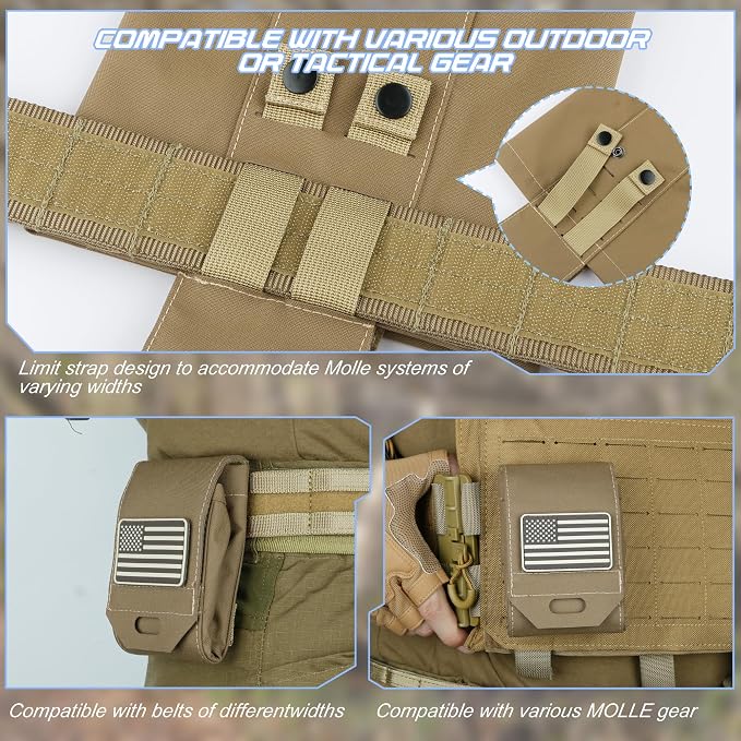 Tactical Dump Pouch for Battle Belt & MOLLE Systems | Foldable Mag Pouch - Image 5