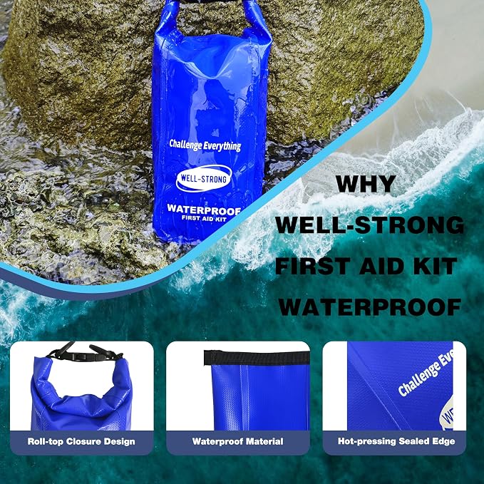 Boat First Aid Kit Waterproof, WELL-STRONG Marine Emergency Kit - Image 2