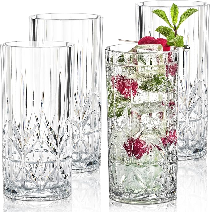 Bravario Unbreakable Plastic Drinking Water Tumblers, Dishwasher Safe 100% by Bravario