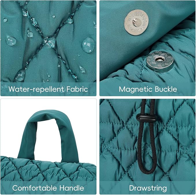 CLUCI Puffy Quilted Backpack Purse - Image 5