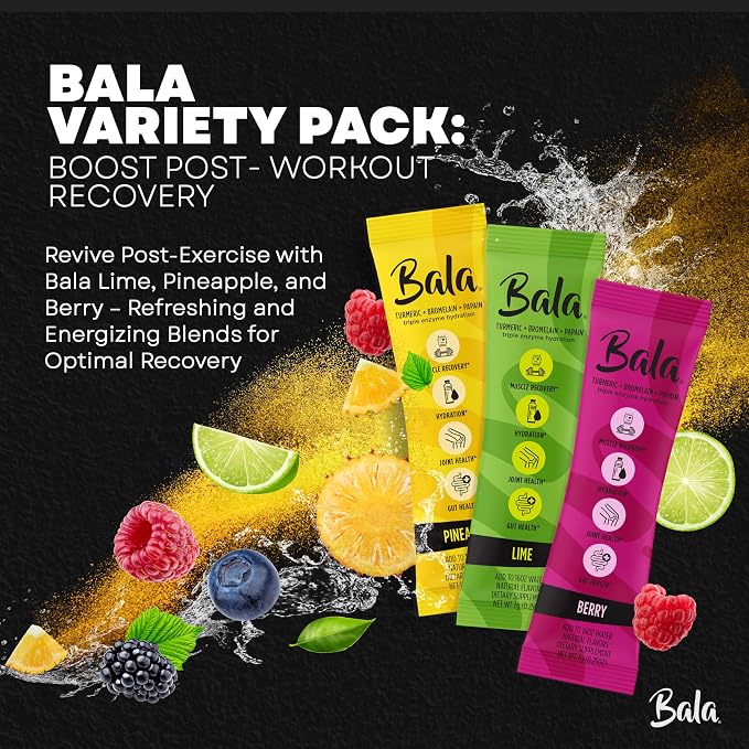 Bala Total Body Wellness Drink Mix, Hydrate & Recover Variety Pack, Lime & Berry - Image 3