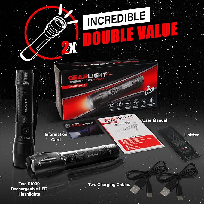 GearLight S1000 LED Tactical Flashlight - Image 8