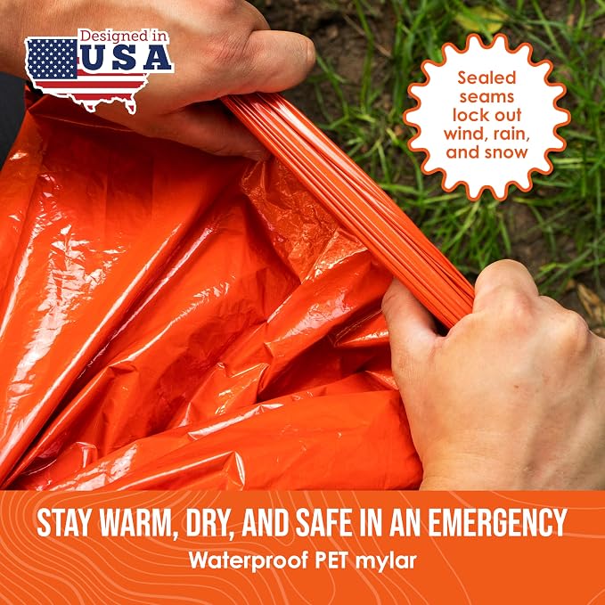 Go Time Gear Life Bivy Emergency Survival Sleeping Bag Thermal Bivy - Image 2