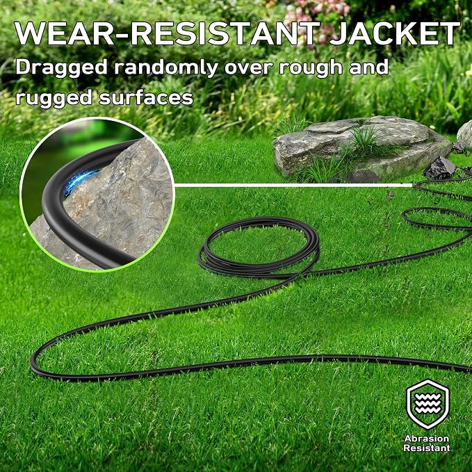 LUCKY TL Indoor Outdoor Extension Cord, 16/3 Gauge Black Long Extension Cord - Image 6
