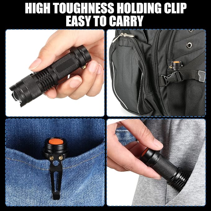 Fumete 20 Pieces LED Flashlight Mini 3 Mode Tactical Torch Small Water - Image 6