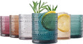 Khen Plastic Hobnail Drinking Glasses Set of 6 Neutral Tones Cups 14oz by Khen