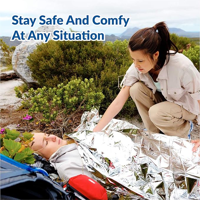 Primacare HB-10 Emergency Mylar Thermal Blankets – 10 Pack, Waterproof - Image 5