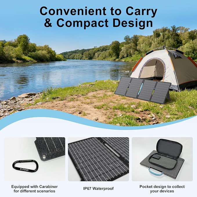 60W Portable Solar Panels Chargers - Image 4