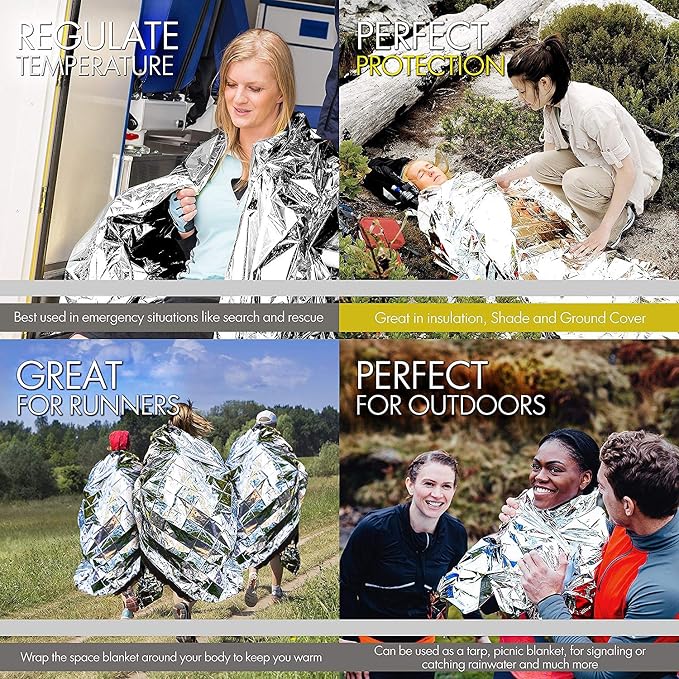 EVERLIT Survival Emergency Mylar Thermal Blankets -Space Blanket Survival kit - Image 6
